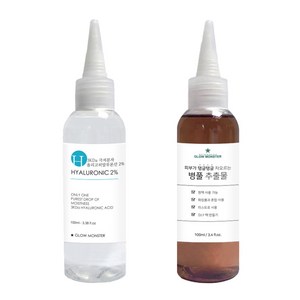 [비건뷰티] 글로우몬스터 병풀 추출물 원액 100ml + 3Kda 올리고 히알루론산 2% 원액 100ml, 1개