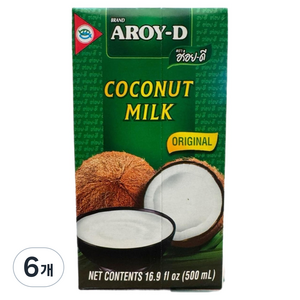 아로이디 코코넛밀크, 500ml, 6개