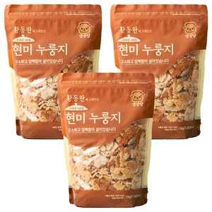 경성당 현미 누룽지, 1kg, 3개