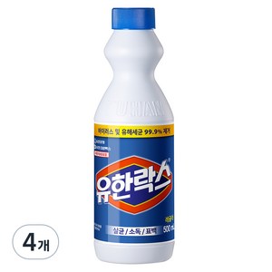 유한락스 레귤러, 500ml, 4개