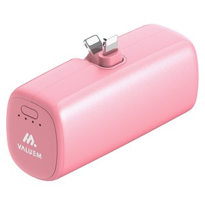 밸류엠 단자 접이식 도킹형 손난로 겸용 보조배터리 5000mAh 애플8핀