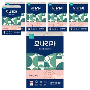 모나리자 천연펄프 미용티슈 2겹, 280매, 18개