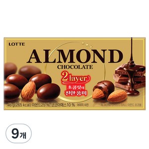 롯데웰푸드 아몬드 초코볼, 46g, 9개