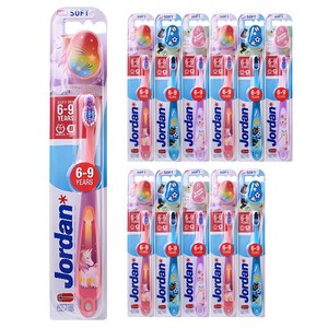 조르단 스텝 3단계 어린이 칫솔, 랜덤 발송, 1개입, 12개