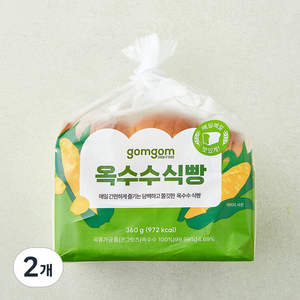 곰곰 옥수수식빵, 360g, 2개