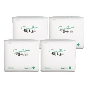 [비건라이프] 청담소녀 센서티브 생리대 날개형, 대형, 12개입, 4개