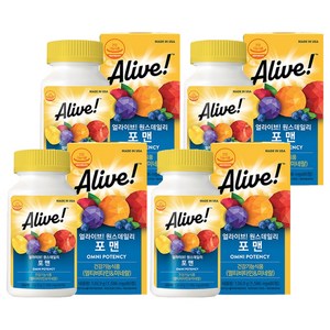얼라이브 원스데일리 포 맨 멀티비타민, 80정, 4개