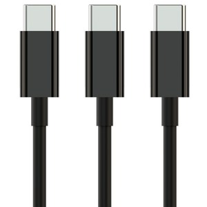 홈플래닛 60W C타입 C to C cable, 2m, 블랙, 블랙, 블랙, 3개