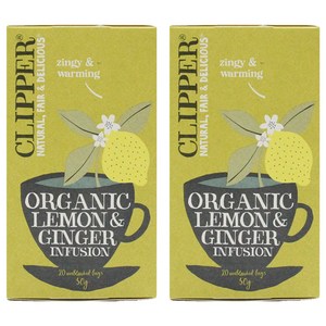 클리퍼 유기농 레몬 앤 진저, 50g, 25개입, 2개