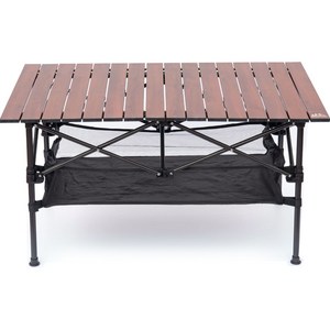 아웃도어포레스트 디럭스 롤 캠핑 테이블, 다크 우드