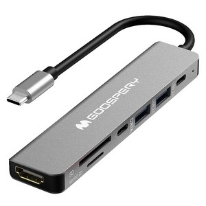 구스페리 7포트 USB 3.0 HDBMI C타입 멀티허브, 1개