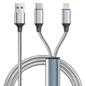 모잇 2in1 멀티 고속충전 케이블 (C타입 + 8핀 아이폰)