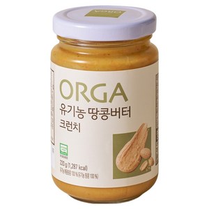 올가홀푸드 100% 유기농 땅콩버터 크런치, 220g, 1개