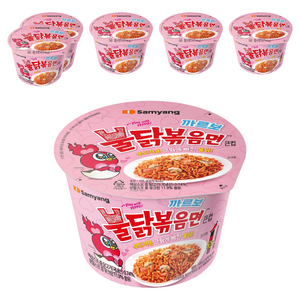삼양 큰컵 까르보 불닭볶음면 105g, 6개