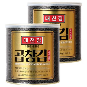 대천김 곱창김 캔, 30g, 2개