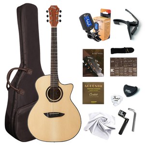 고퍼우드 어쿠스틱 기타, G130C, Natural, 1개