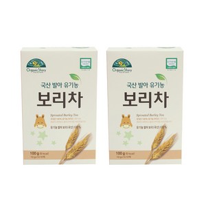 오가닉스토리 국산 발아 유기농 보리차, 100g, 10개입, 2개