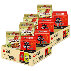 농심 신라면 10개 120g + 짜파게티 10개 140g 세트, 2세트, (5개입 X 4개입 X 2박스)