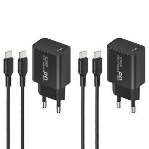 YINTO c타입 고속 충전기 25W PD3.0 PPS + C to C 1.5m 100w 케이블 세트