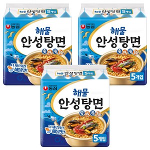 안성탕면 해물 112g, 15개, (5개입 X 3팩)