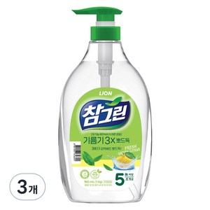 참그린 레몬 녹차 뽀드득 어드밴스 주방세제, 1kg, 3개