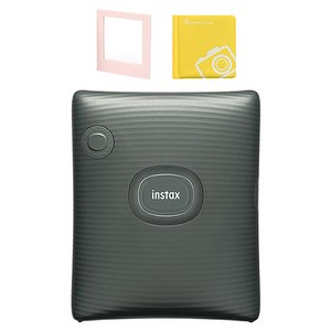 인스탁스 스퀘어링크 즉석카메라 미드나잇 그린 FI017W + 스퀘어 앨범 랜덤발송 + 자석액자 랜덤발송 세트