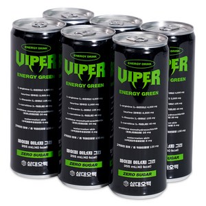 삼대오백 바이퍼 에너지 그린 제로 음료, 355ml, 6개