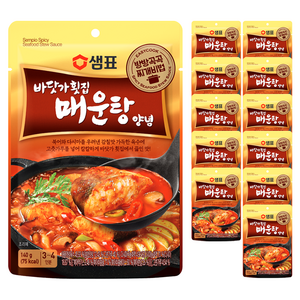 샘표 바닷가횟집 매운탕 찌개양념, 140g, 12개