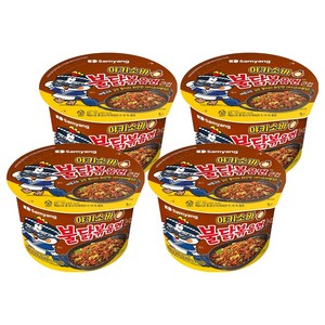 불닭볶음면 야키소바 큰컵라면 100g, 4개