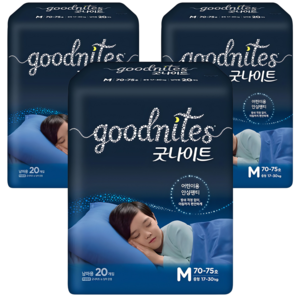 굿나이트 팬티형 키즈 기저귀 남아용, 중형(M), 60매