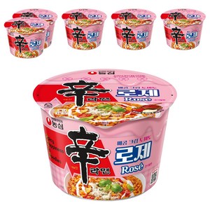 신라면 로제 큰사발면 108g, 6개
