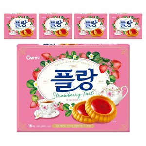 청우식품 플랑 딸기 타르트 쿠키, 160g, 5개