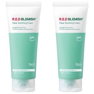 닥터지 레드 블레미쉬 클리어 수딩 폼, 200ml, 2개