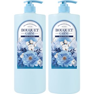부케가르니 실크 케라틴 샴푸 베이비파우더향, 1500ml, 2개