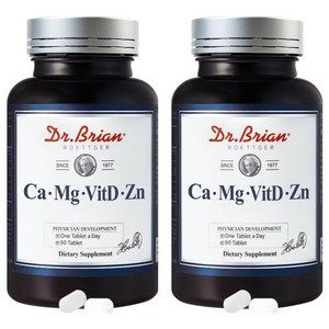닥터브라이언 칼슘 마그네슘 비타민D 아연 영양제, 90정, 2개