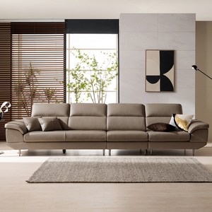 쉐우드 알렉 소가죽 6인용 소파 + 쿠션2p + 스툴 세트 방문설치