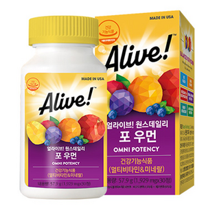 얼라이브 원스데일리 포 우먼 멀티비타민, 30정, 1개