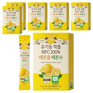 헬로바이오 유기농 착즙 NFC 100퍼센트 레몬즙, 280g, 6개
