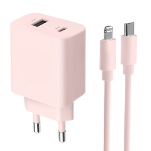 모잇 PD25W 2포트 PPS 초고속충전기 + 8핀 라이트닝 아이폰 케이블 1.3m