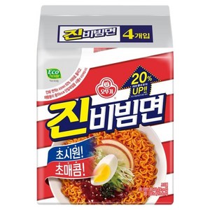 오뚜기 진비빔면 156g, 4개