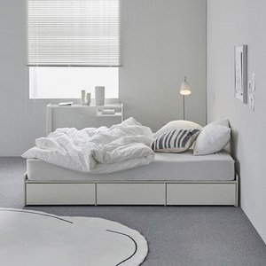 퍼니코 리츠 3단 서랍 헤드리스 수납침대 프레임 단품 방문설치