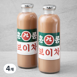 틸리셔스 보이차 밀크티, 500ml, 4개