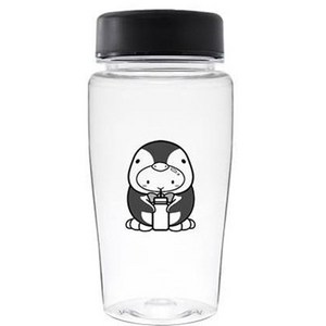 아조아 카우 x 펭귄 페트 보틀, 펭귄보틀 블랙, 350ml, 1개