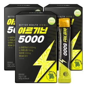 더존건강 배럴헬스 아르기닌 5000 15p, 300g, 3개