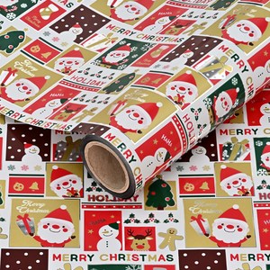 크리스마스 증착롤 포장지, 홀리데이 화이트, 1개