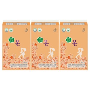 유기농본 순면커버 울트라슬림 생리대 날개형, 소형, 28개입, 3개