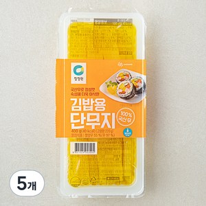 청정원 김밥용 단무지, 400g, 5개