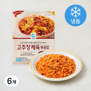 대상 청정원 고추장제육 볶음밥 2인분 (냉동), 400g, 6개