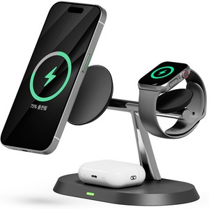 일리온 3in1 + 1 맥세이프 호환 마그네틱 무선 충전기