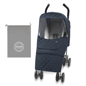 마니또 멜란지 패딩 알파 소형 방한커버 다이아 + 보관주머니, 네이비, 1개